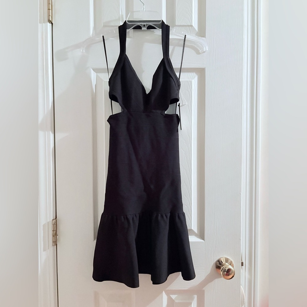 Guess Black Backless Halter Dress
